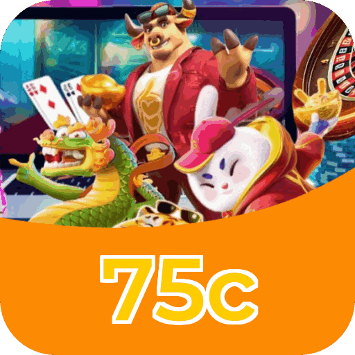 Interface do aplicativo 75c mostrando jogos disponíveis no iOS e Android